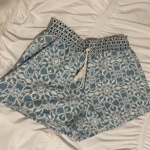 Boutique Blue Print Short, Size Medium